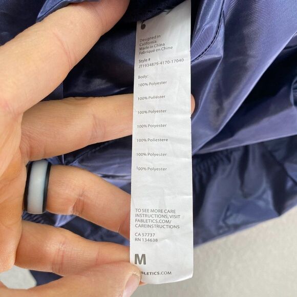 Fabletics Amara Shine Hoodie Jacket Reversible Blue Purple Medium - Picture 5 of 5